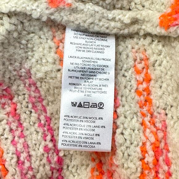 Pilcro Anthropologie Wool Blend Crew Neck Balloon Sleeve Sz M Sweater Italy EUC - Picture 9 of 11